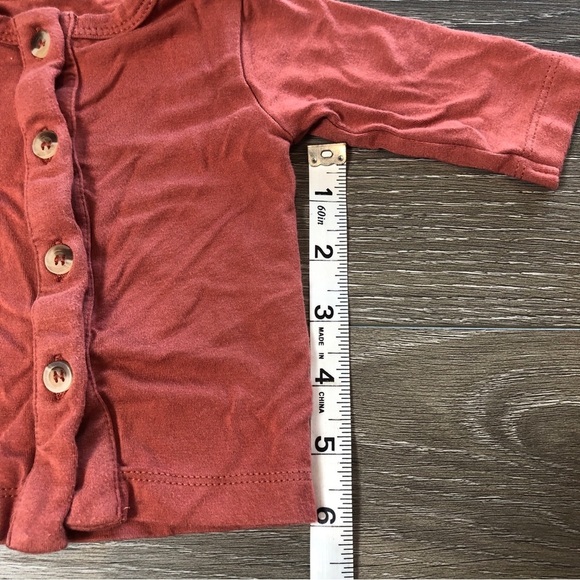 Kate Quinn Baby Bamboo Collection Unisex Kids Orange Long Sleeve Size 0-3 Months - Picture 3 of 9